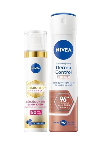 Tr Thiamidol Etkili Leke Karşıtı Gündüz Yüz Bakım Kremi 40ml Ve Sprey Deodorant Derma Control Clinical 150ml