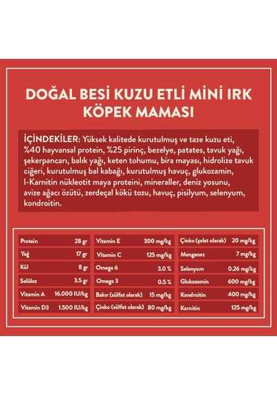 Kito Kuzu Etli Mini Irk Yetişkin Köpek Maması 2500 G + Kito Fresh Kuzu Etli Köpek Yemeği 6'lı