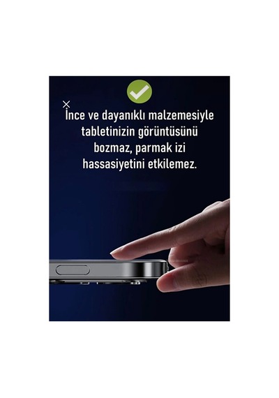 Yoga Tab 11.1 İnç Uyumlu 9h Şeffaf Darbe Emici Kırılmaz Tablet Nano Ekran Koruyucu Beyaz