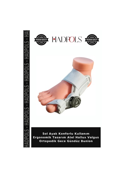 Sol Ayak Konforlu Kullanım Ergonomik Tasarım Atel Hallux Valgus Ortopedik Gece Gündüz Bunion