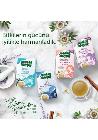 Doğadan İyi Uykular Çayı Melisa Hint Fesleğeni Süzen Poşet 3 x 18'li