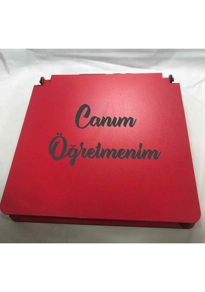 Öğretmenler Günü Hediyesi Ahşap Kutu Kalem Defter Ayna