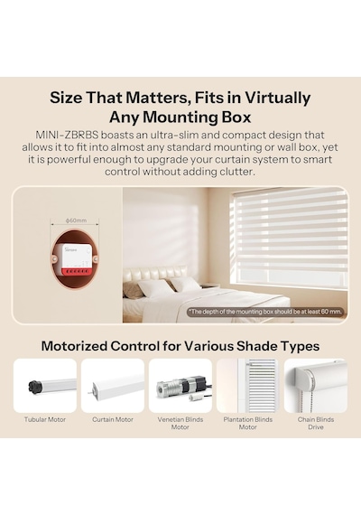 Zigbee Akıllı Panjur Anahtarı, Mını-zbrbs, Mini Boyut, Yüzde Kontrolü, Zigbee Tekrarlayıcı, Alexa/google Asistan/