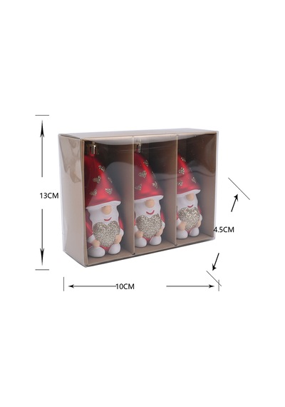 Karaca Home New Year Yılbaşı Lovely Elf 3 Parça Ağaç Süsü Seti