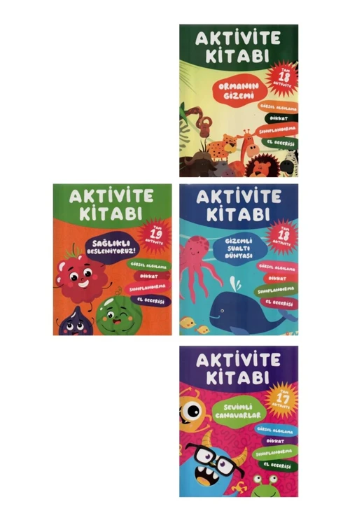 3-6 Yaş Çocuklar İçin Aktivite Kitapları 4 Kitap