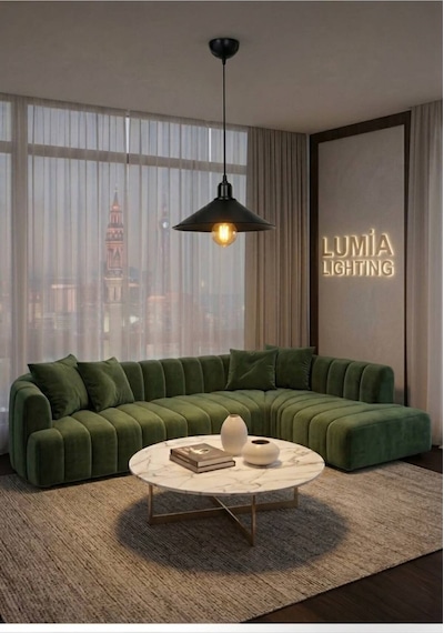 Zeno Model Siyah Yemek Masası Oturma Çocuk Yatak Odası Modern Ledli Avize