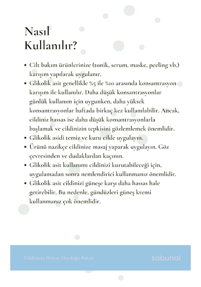 Glikolik Asit Aha 100 Ml - Leke Karşıtı, Cilt Tonu Dengeleyici Aha Serum