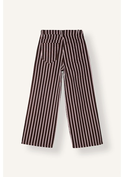 Defacto Wide Leg Çizgili Gabardin Pantolon Kız Çocuk I2724a826aubn341 Kahve-bn341