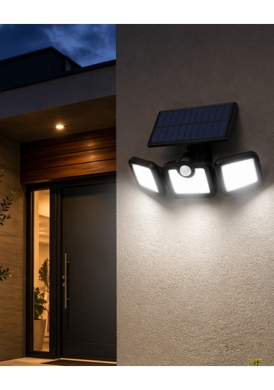 Solar Sensörlü Led Projektör Hareket Algılayıcılı Güneş Enerjili Bahçe Lambası Dış Mekan Aydınlatma - Lisinya Diğer
