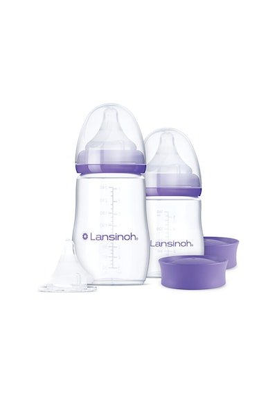 Lansinoh® 160 ML, 240 ML Biberon ve NaturalWave® Biberon Emziği Başlangıç Seti (1-6 Ay+)