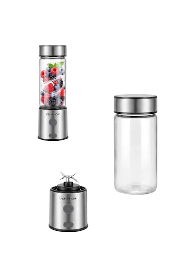Taşınabilir Cam Blender 450 Ml 350 Ml Çift Hazneli Smoothie Blender Renkli 46987611