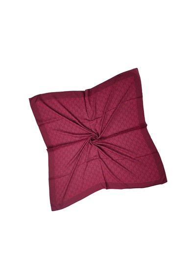 Mim Eşarp Işıl İpek - G Desen Siena Eşarp 100x100 Cm Bordo