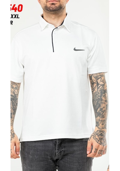 Nike Ef-4540 Erkek Polyester Mesh Polo Yaka T-shirt Beyaz