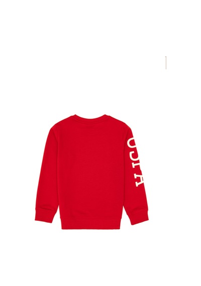 U.S. Polo Assn. Erkek Çocuk Kırmızı Basic Bisiklet Yaka Sweatshirt 50313831-VR171