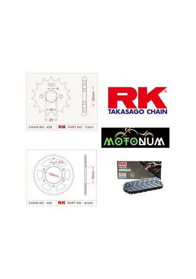 Yamaha R 125 Rk Premium Zincir Dişli Seti - Yüksek Performans Ve Uzun Ömür