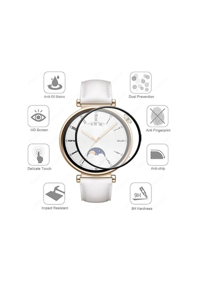 Huawei Watch Gt4 41mm İle Uyumlu Ekran Koruyucu Nano Esnek Cam Tam Kaplayan Ppm