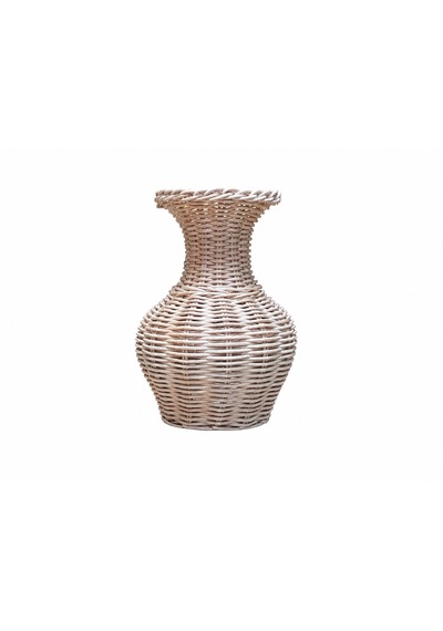 Fabrikam06 Rattan Elyapımı Dekoratif Vazo ,elyapımı Sepet Vazo V0001 Açık Bej