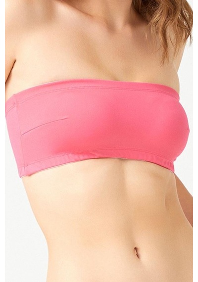 Cottonhill Straplez Crop Top Büstiyer Pembe Pembe