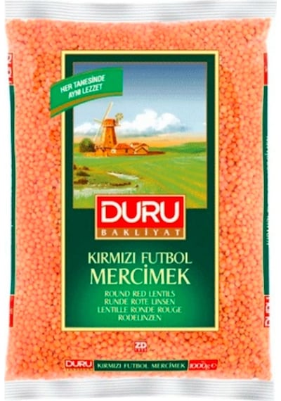 Duru Bakliyat Kırmızı Futbol Mercimek 1 KG
