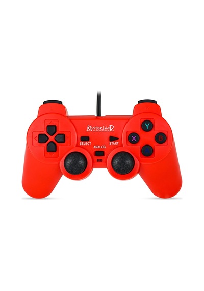 Kablolu Pc Gamepad D-ınput & X-ınput Destekli Çift Titreşimli Usb Oyun Kolu Kırmızı Diğer