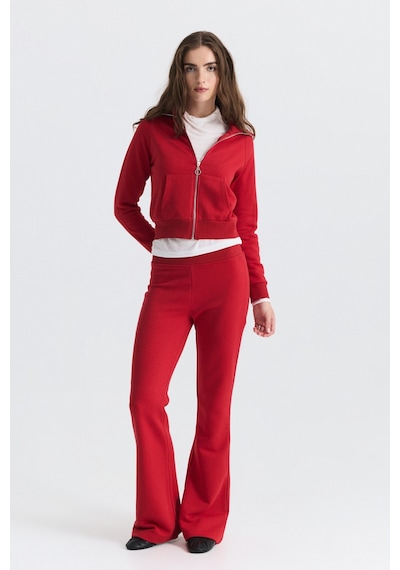 Antioch Fermuarlı Sweatshirt Ve Çan Paça Eşofman Takım Kırmızı