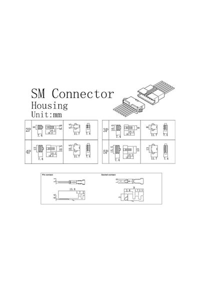 Jst Sm Konnektör Set 200 Parça Set Kutulu 2 3 4 5 Pin Erkek Dişi Terminal Konnektör Sıkmalı Pin