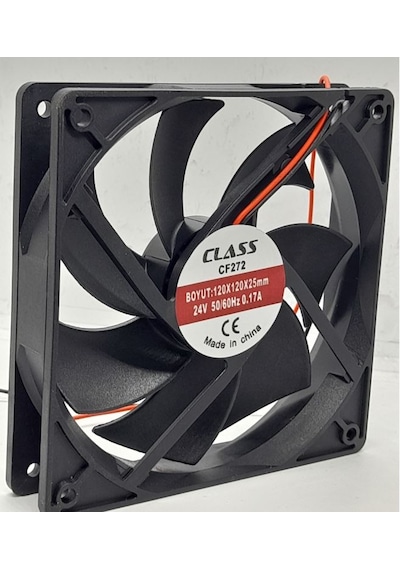 Fan120Mmx120Mmx25Mm Dc 24V Aksiy Plastik Kasa