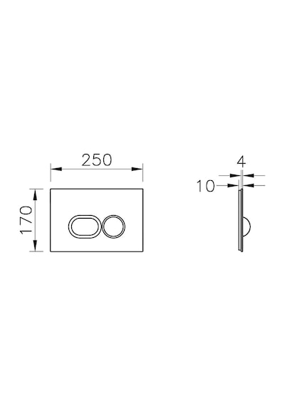 VitrA Liquid Krom Kumanda Paneli 740-2180 Krom
