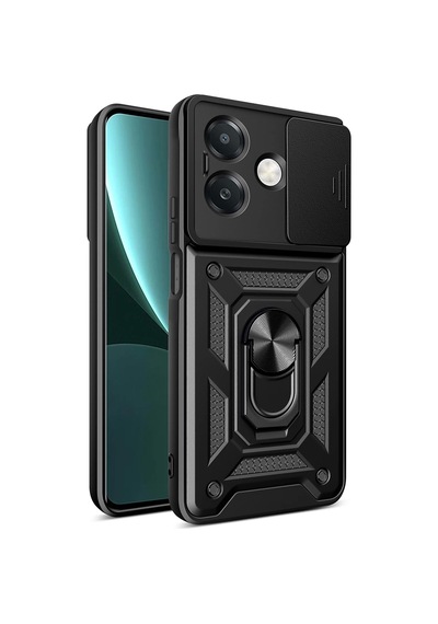 Oppo A3x Kılıf Magnetik Standlı Kamera Korumalı Zore Sürgülü Vega Kapak