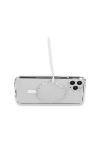 Apple Uyumlu iPhone 15 Pro Max Kılıf Magsafe Özellikli Şeffaf Silikon Kapak Şeffaf