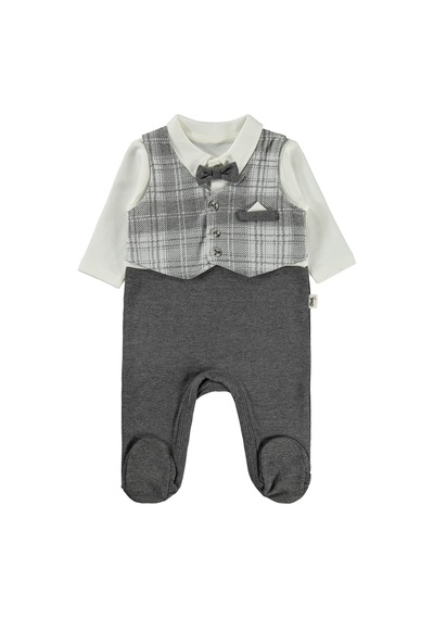 Civil Baby Kazayağı Desen 1-9 Ay Tulum - Ekose