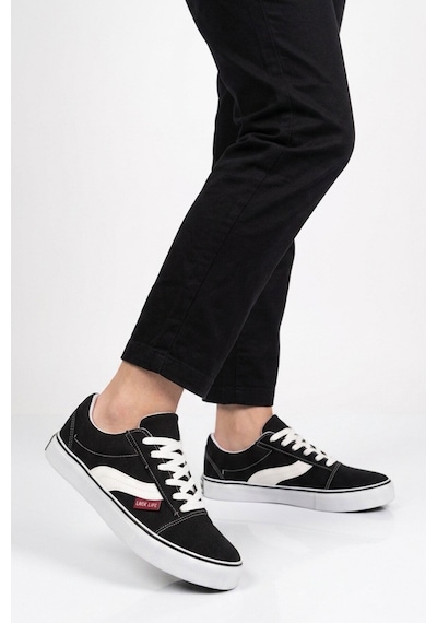 Walkway Siyah Dar Kalıp Nefes Alan Bağcıklı Keten Erkek Spor Ayakkabı Sneaker 1002 G