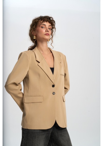 Mai Studios Co. Volda Yaka Detay Vizon Blazer VIZON