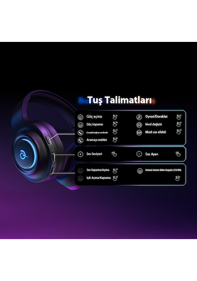 Heroad V200 Rgb 7.1 Kablolu Gaming Oyuncu Kulaklığı Siyah