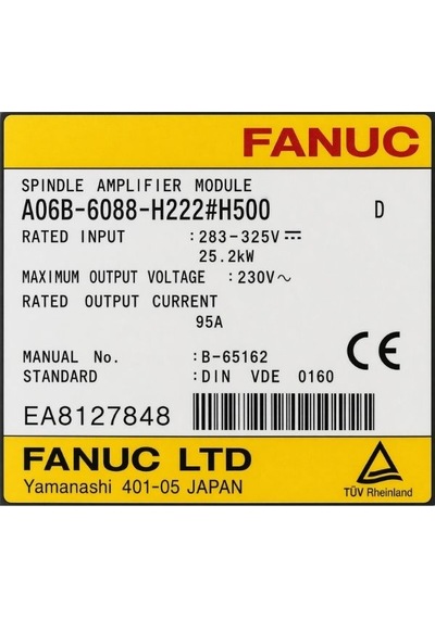 Fanuc A06b-6088-h222/h500 Mil Amplifikatör Modülü Cnc Motor Kontrol Parçası