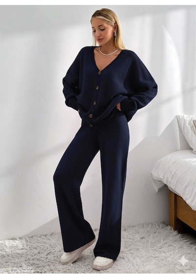 Sayzen Your Shine Basic Hirka Pantolon Alt-üst Takim Sy-2513 Lacivert