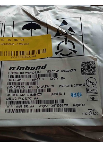 W9816g6jb-6 Winbond 5 Adet