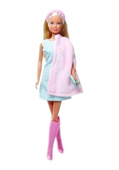 105733678, Steffi Cape Fashion, Steffi Bir Elbise Ve Pelerin Giyiyor, Bot, Saç Bandı Ve Özel Tasarım Çantası, 29 Cm