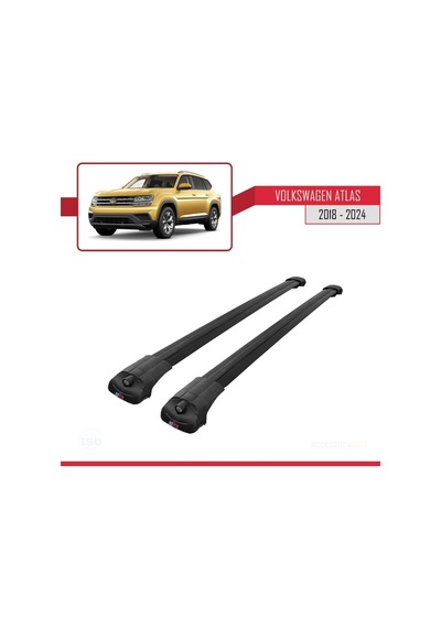 Volkswagen Atlas 2018 Ve Sonrası İle Uyumlu Ace-1 Ara Atkı Tavan Barı Siyah
