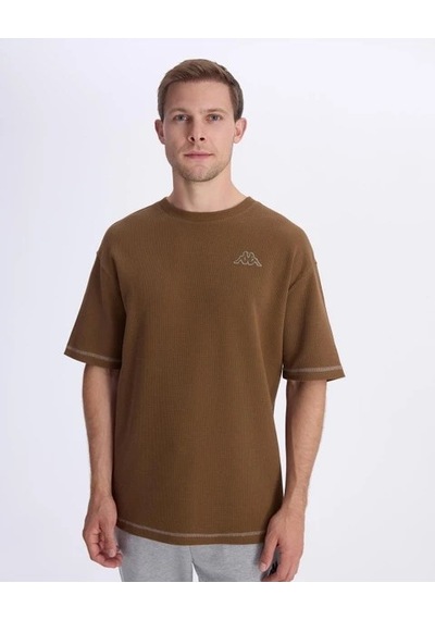 Kappa Erkek Brown Logo Pronton T-shırt 33223hw-xsc Kahverengi