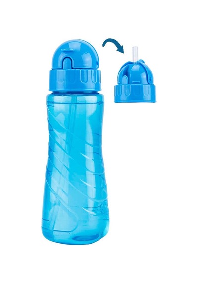 Matara 500 Ml Mavi 1 Adet Plastik Su Matarası 500 Cc Pipetli Suluk Okul Suluğu