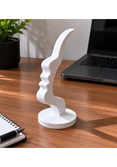 Yüz Tasarımlı Gözlük Standı, Beyaz, Dekoratif Masaüstü Gözlük Tutucu, 13 Cm Yükseklik, 7 Cm Genişlik Pla 3d Baskı 165-Koyu Yeşil