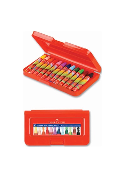 Faber Pastel Boya Altıgen Plastik Kutu 12 Renk
