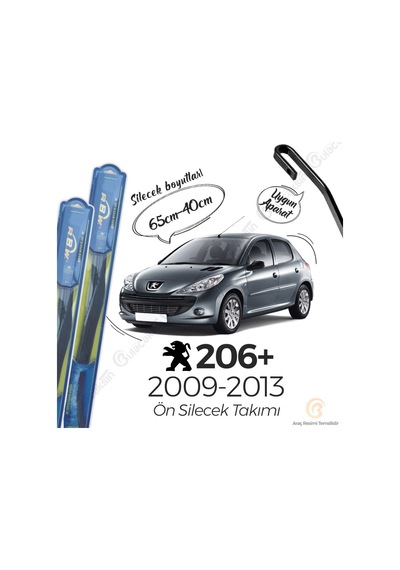 Rbw Hybrid Peugeot 206+ 2009 - 2013 Ön Silecek Takımı - Hibrit
