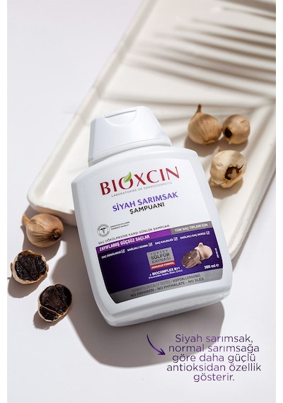 Bioxcin Siyah Sarımsak Şampuanı 300 Ml - 3 Al 2 Öde 3 Adet Tüm Saçlar