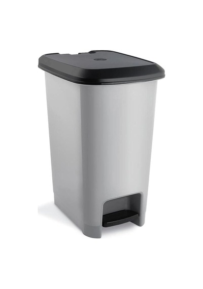 Slim Pedallı Çöp Kovası 25 Litre Gri Çöp Kovası Çok Renkli