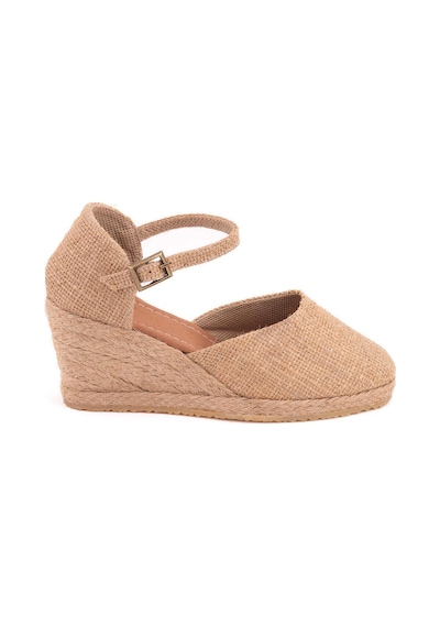 Gerçek Elişi Hasır Dolgu Topuk Keten Hasır Espadril Handmade Hasır