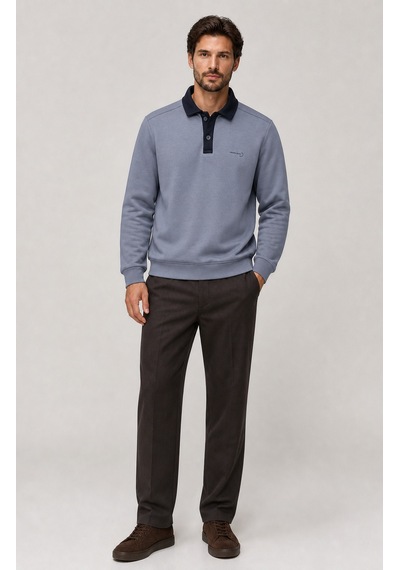 Redline Snap Erkek Regular Fit Düğmeli Kışlık Sweatshirt Antrasit Antrasit