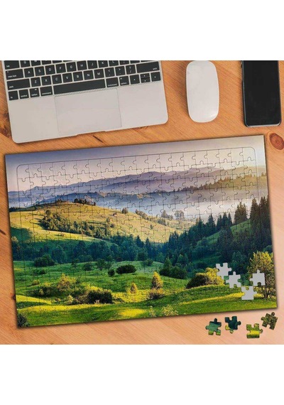 Yeşil Ova - Manzara 240 Parça Puzzle Yapboz-74520