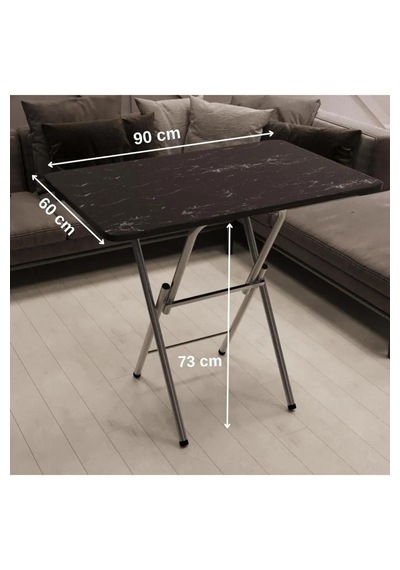 Katlanır Masa Kırma Masa 60x90 Siyah Mermer Desen Mutfak Masası Katlanır Masa Kırma Masa 60x90 Siyah Mermer Desen Mutfak Masası